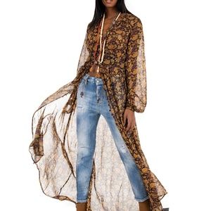 2xHP💝Free People Valerie Floral Duster xs